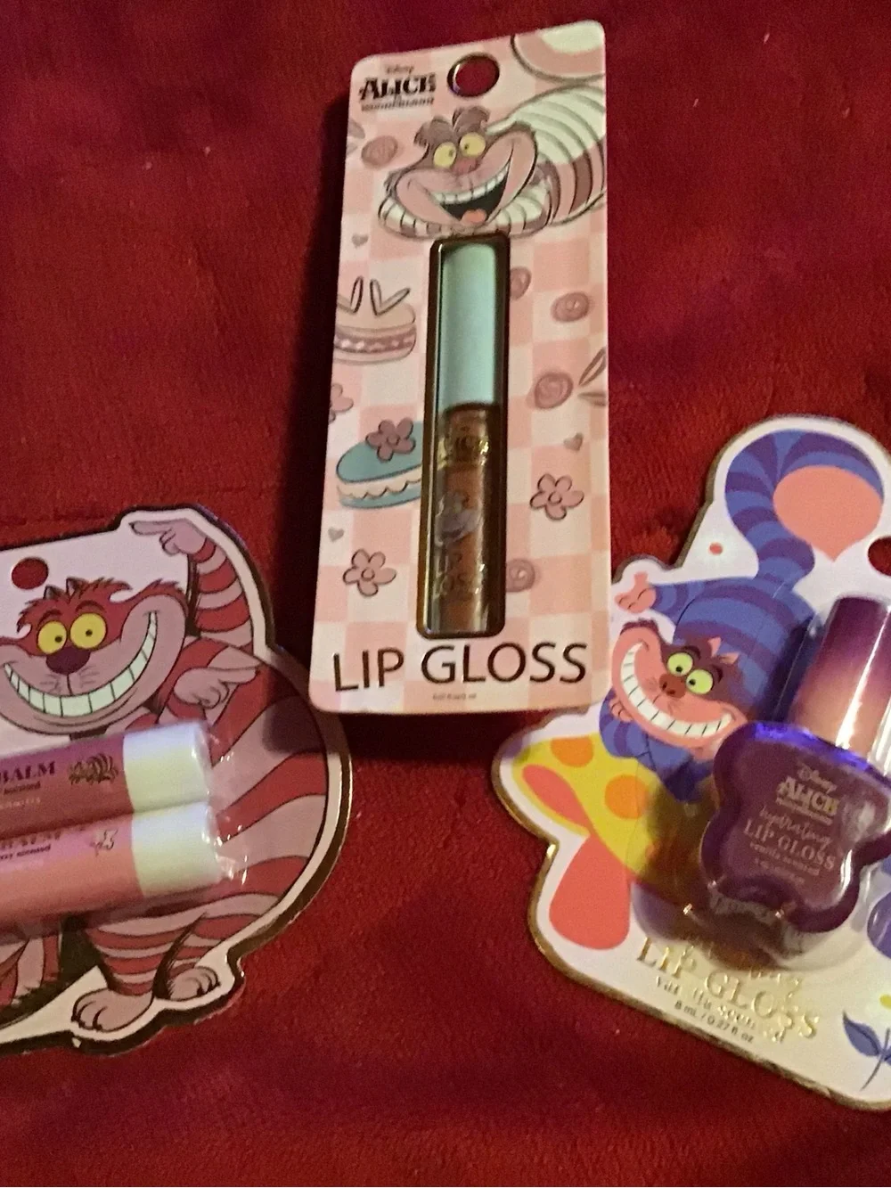 Disney Alice in Wonderland Cheshire Cat Kids Lip Gloss Bundle